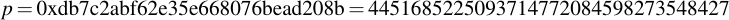 latex:p = \hex{db7c2abf62e35e668076bead208b} = 4451685225093714772084598273548427