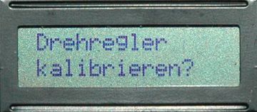 Kalibrierung des Drehreglers